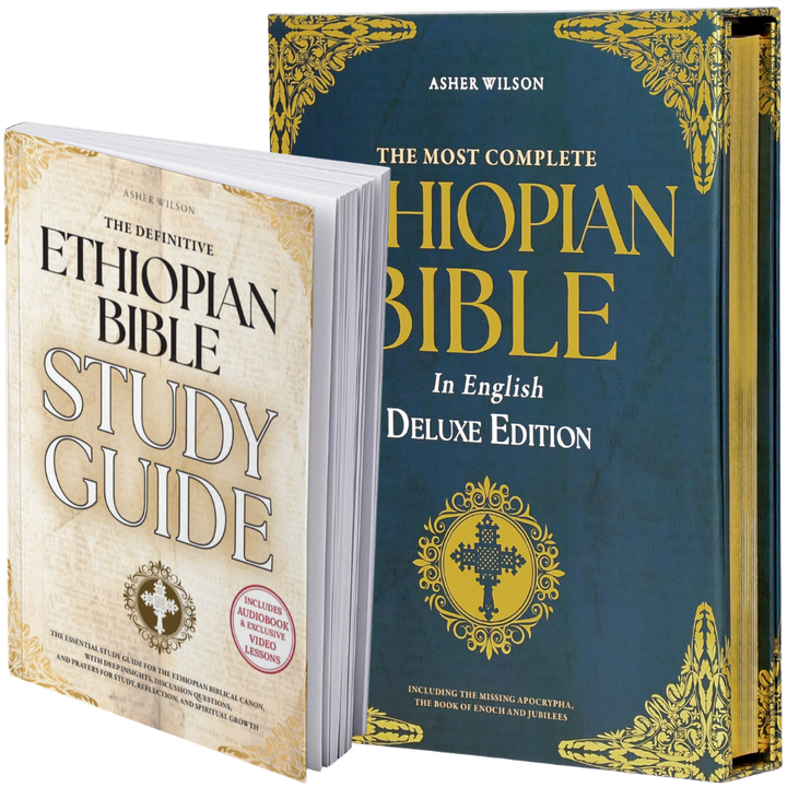 Bundle - The Most Complete Ethiopian Bible in English, by Asher Wilson: Deluxe Red Letter Edition and The Definitive Ethiopian Bible Study Guide