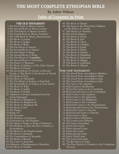 The Most Complete Ethiopian Bible in English, by Asher Wilson