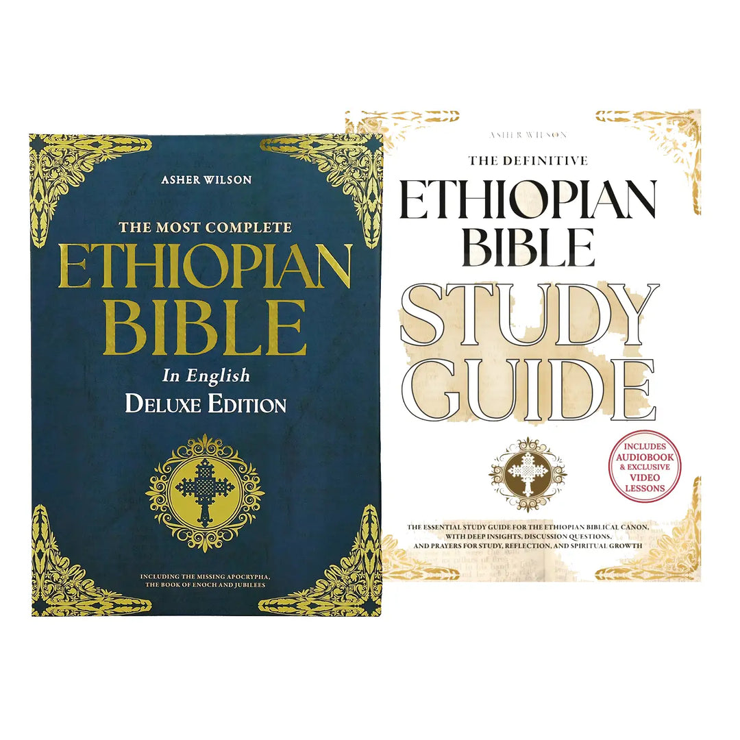 Bundle - The Most Complete Ethiopian Bible in English, by Asher Wilson: Deluxe Red Letter Edition and The Definitive Ethiopian Bible Study Guide